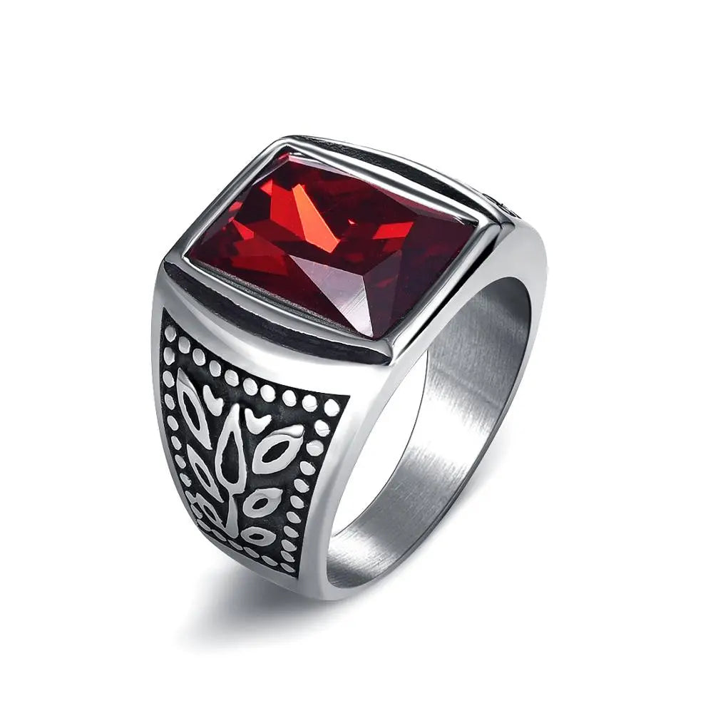 Ring im Punk Rock-Stil - 316L-Edelstahl-Signetring