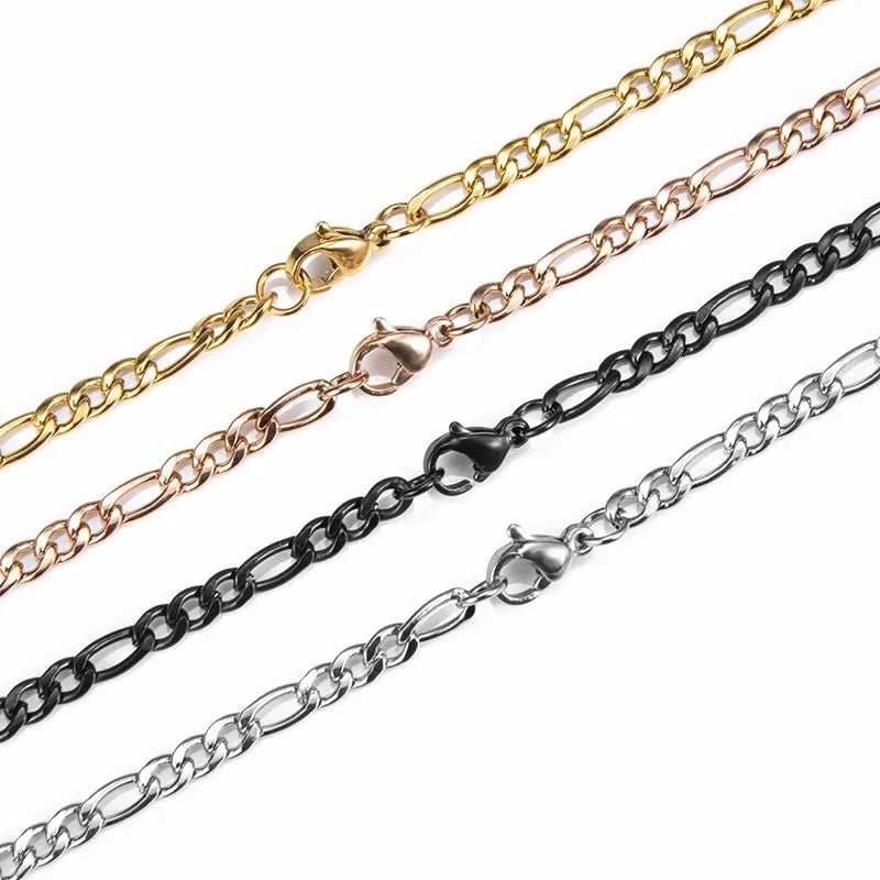 Neue Figaro Kette - Silberfarbene Halskette für Herren