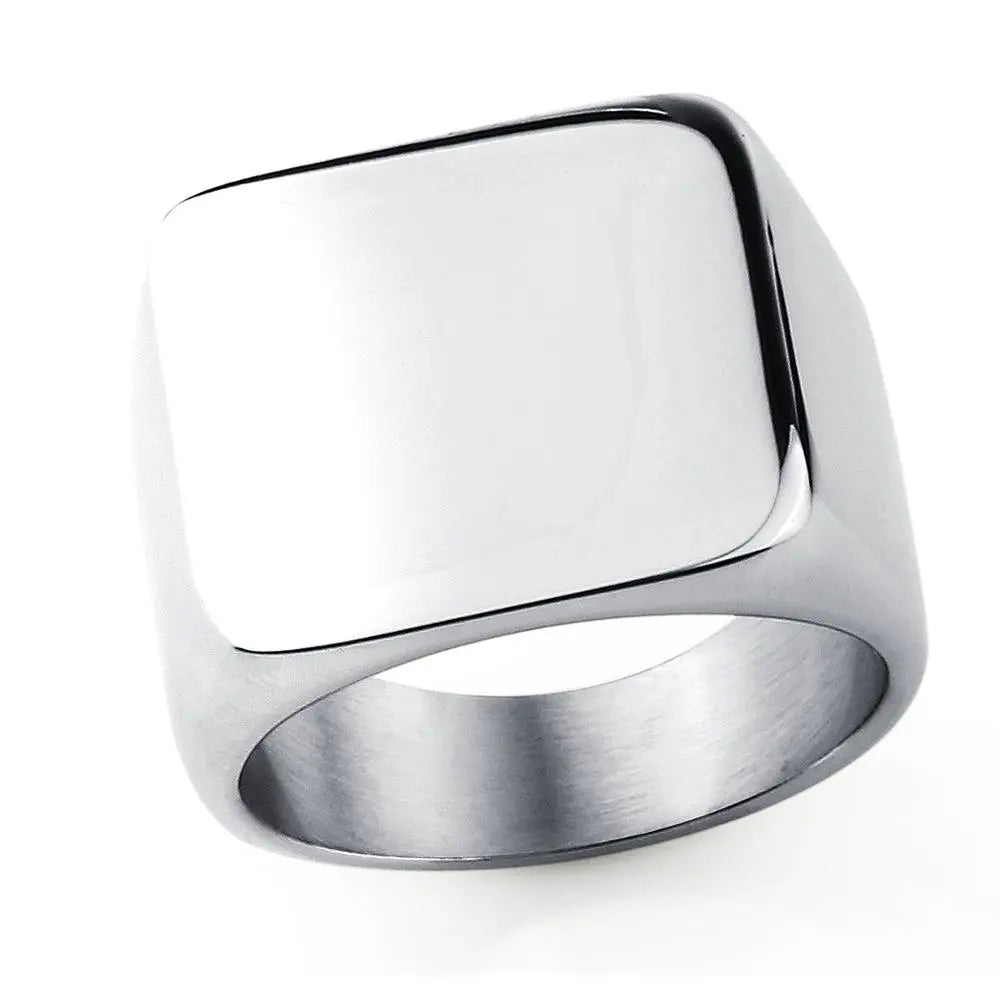 Ring im Punk Rock-Stil - 316L-Edelstahl-Signetring