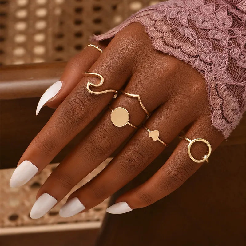 Ringset für Damen 2023 - Bohemian Fashion Schmuck
