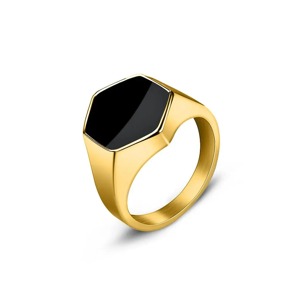Ring im Punk Rock-Stil - 316L-Edelstahl-Signetring