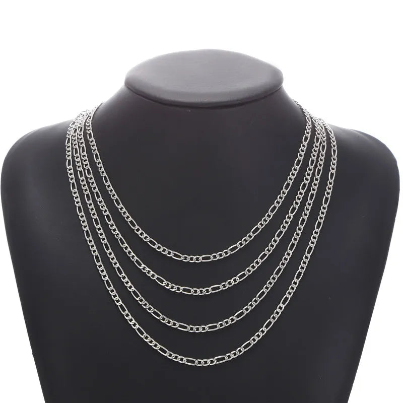 Neue Figaro Kette - Silberfarbene Halskette für Herren