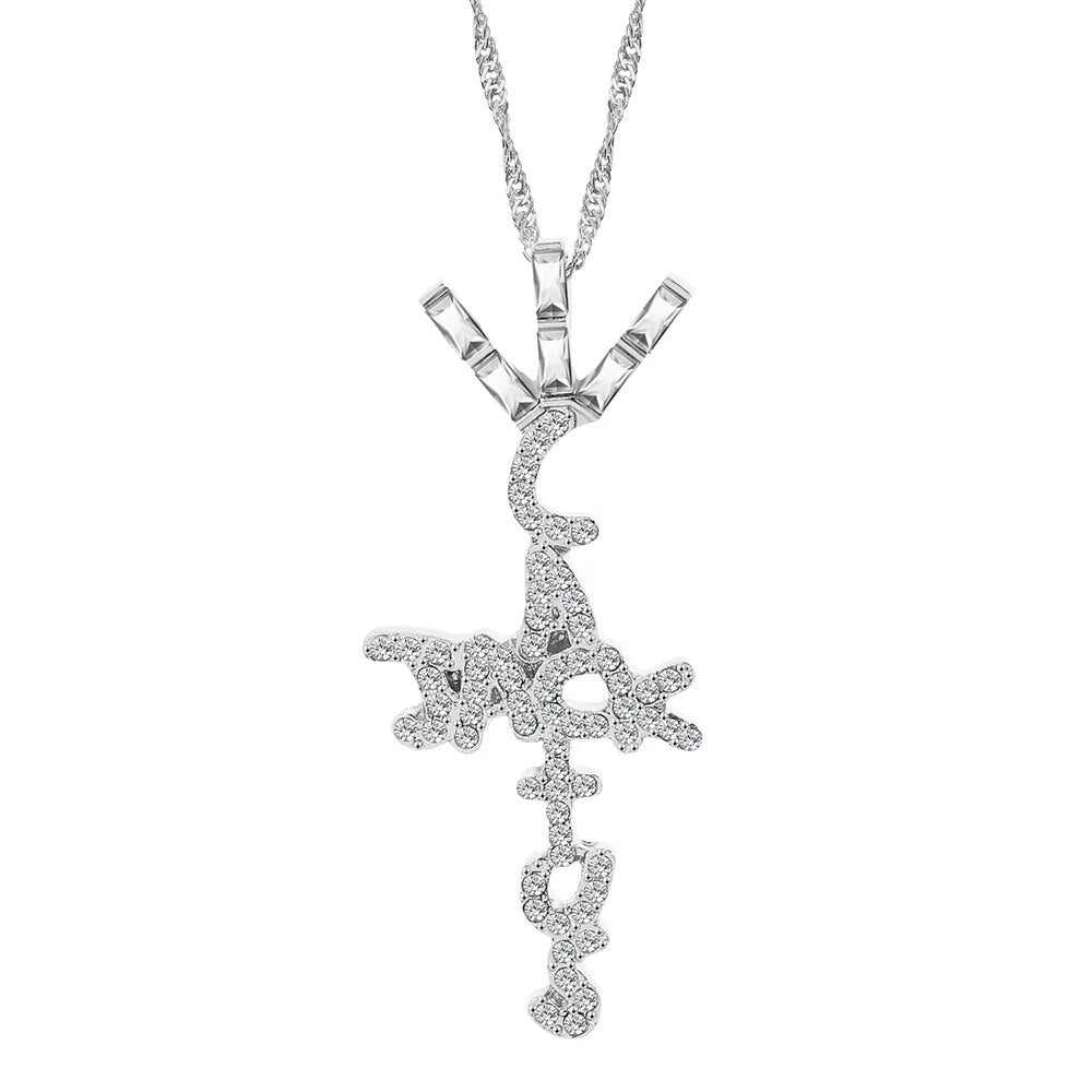 Geldschein-Anhänger Halskette - Iced Out Design