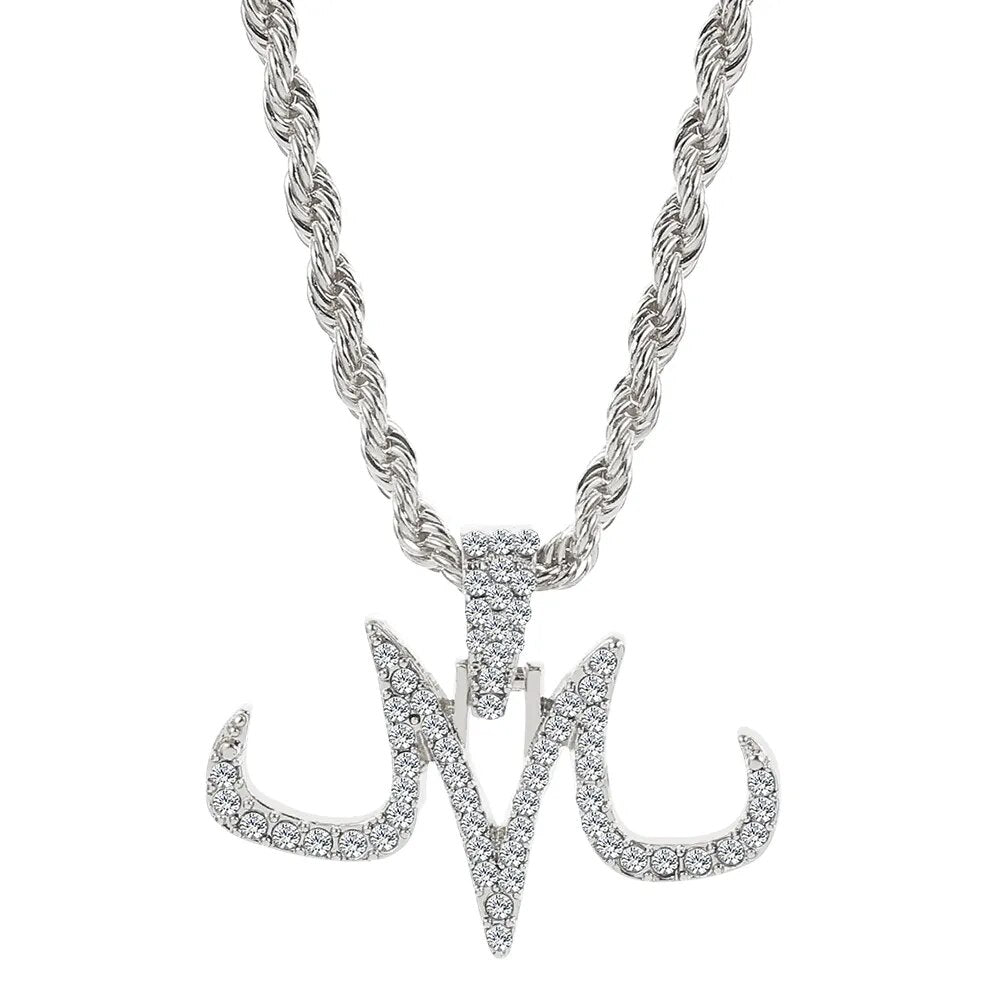 Geldschein-Anhänger Halskette - Iced Out Design