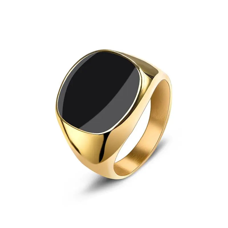 Ring im Punk Rock-Stil - 316L-Edelstahl-Signetring
