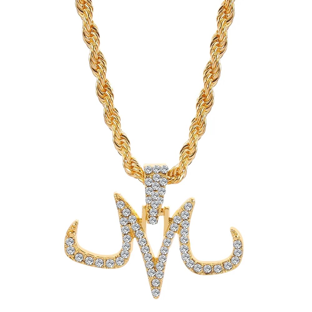 Geldschein-Anhänger Halskette - Iced Out Design