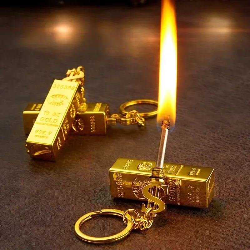 Goldbarren-Feuerzeug – Winddicht & Stylisch