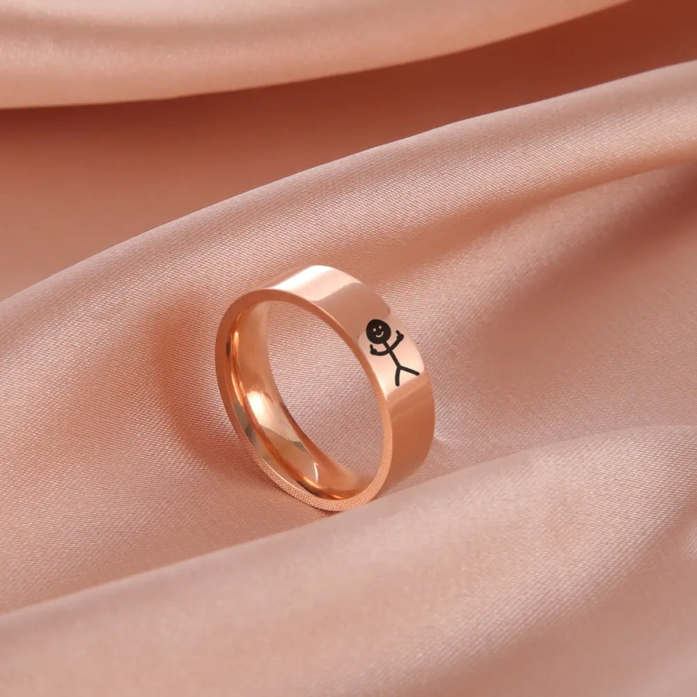 Funny Stickman-Mittelfinger Ring - Hip-Hop Partyaccessoire
