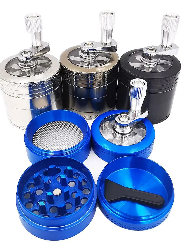 4-lagiger Tabak- & Kräutergrinder – 40 mm Handkurbel