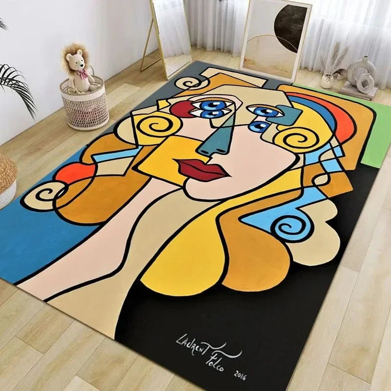 Picasso-Style Abstrakt-Teppich
