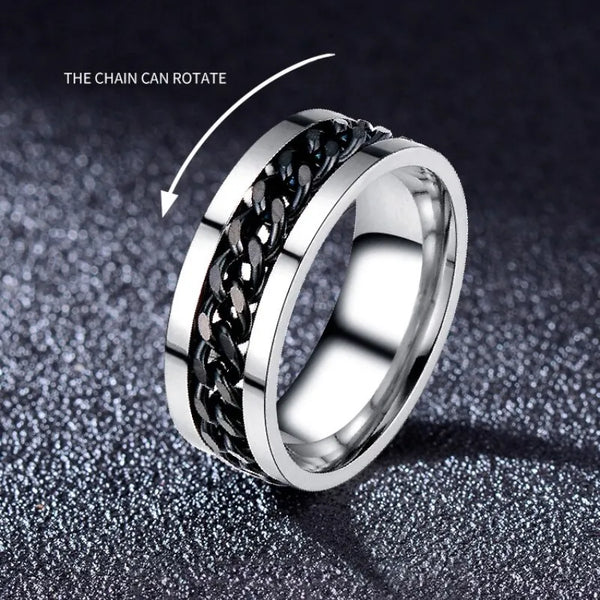 Rotator titanium ring with bottle opener - unique hip-hop accessory