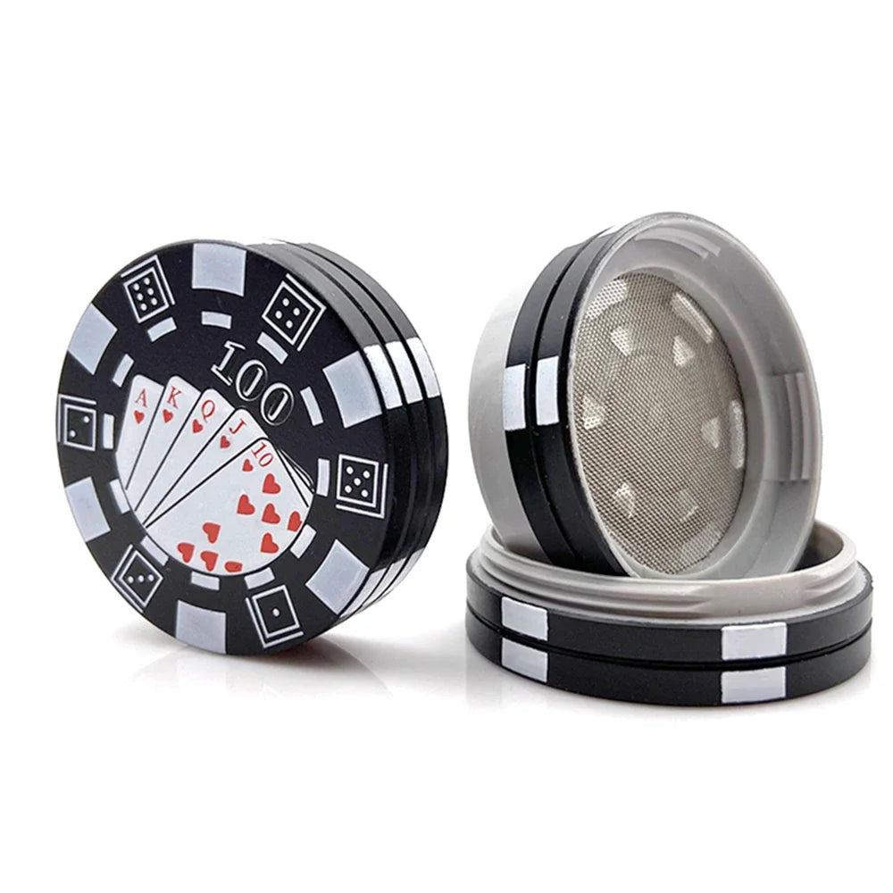 Poker Grinder – 3-teiliger Tabak- & Kräuterschneider
