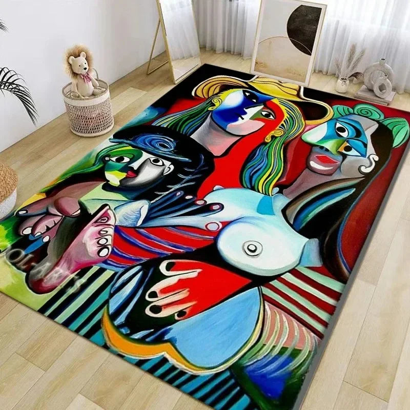 Picasso-Style Abstrakt-Teppich