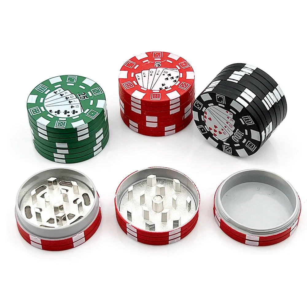 Poker Grinder – 3-teiliger Tabak- & Kräuterschneider
