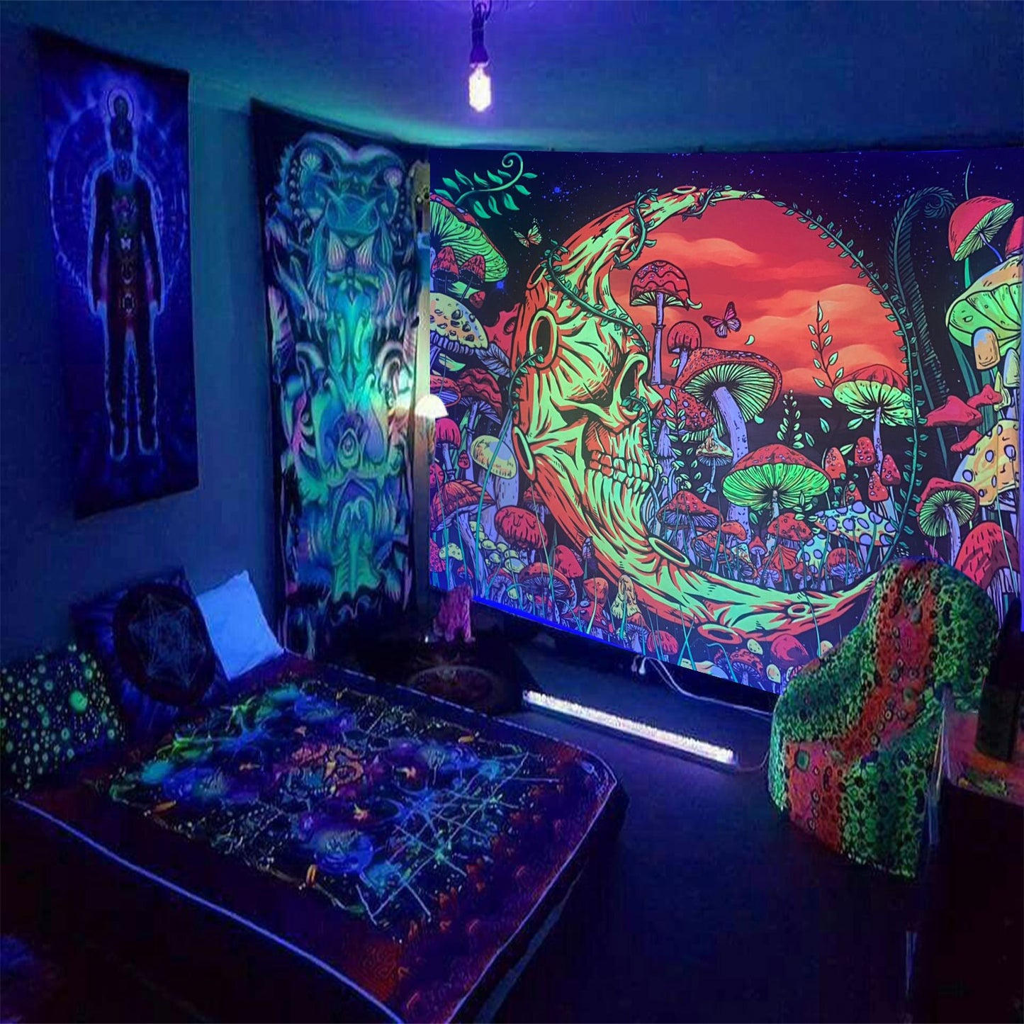 Boho Cloth Schwarzlichtposter