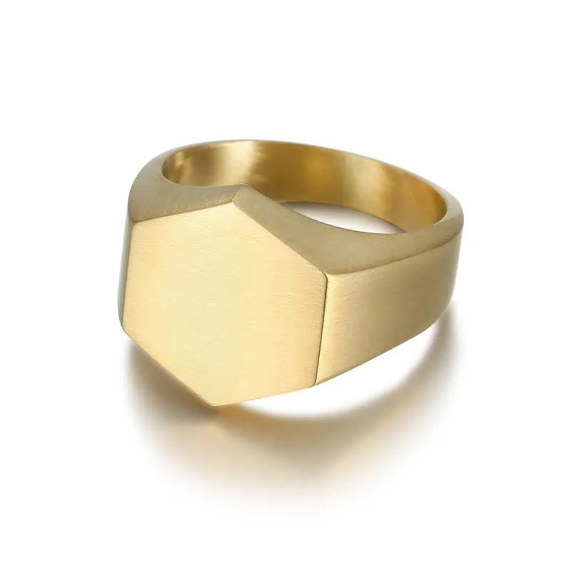 Ring im Punk Rock-Stil - 316L-Edelstahl-Signetring