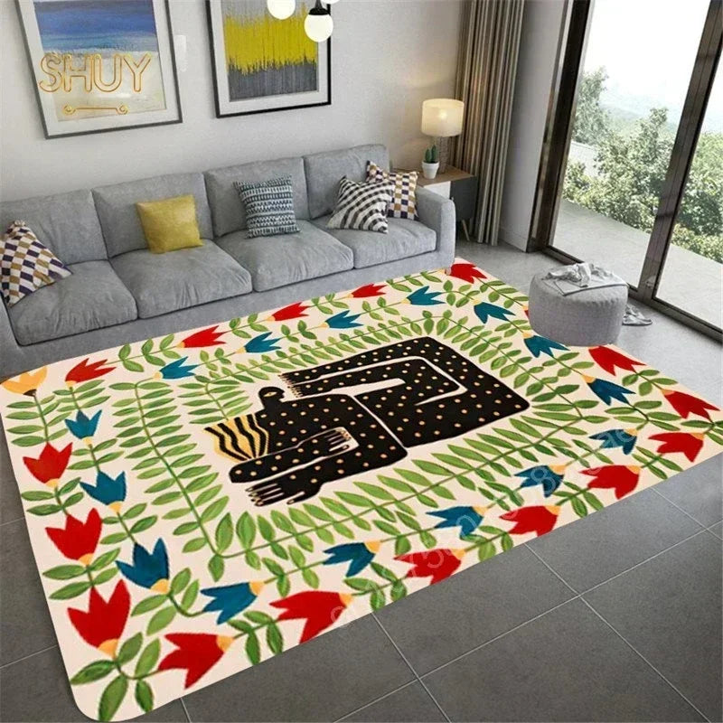 Ägypten-Style Abstrakter Teppich – Wohnzimmer & Schlafzimmer