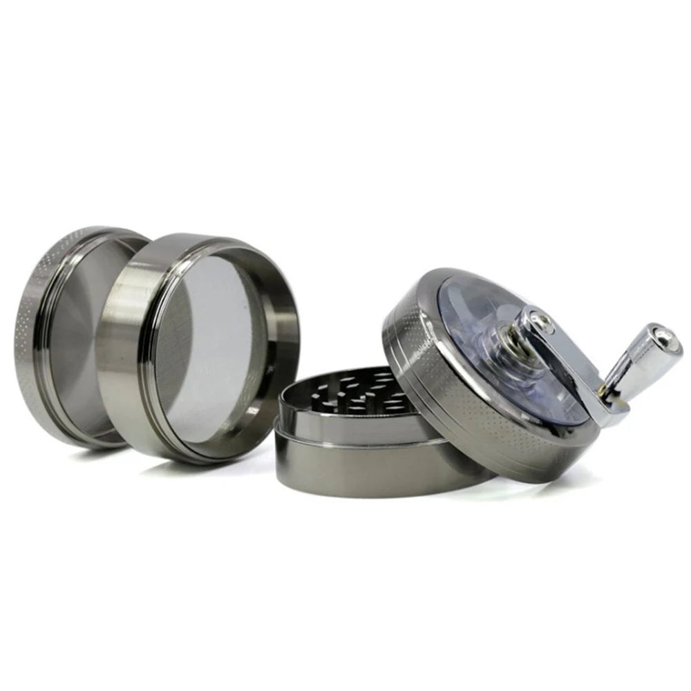 4-lagiger Tabak- & Kräutergrinder – 40 mm Handkurbel