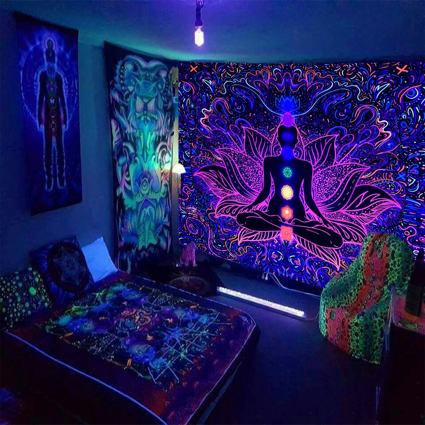 Boho Cloth Schwarzlichtposter