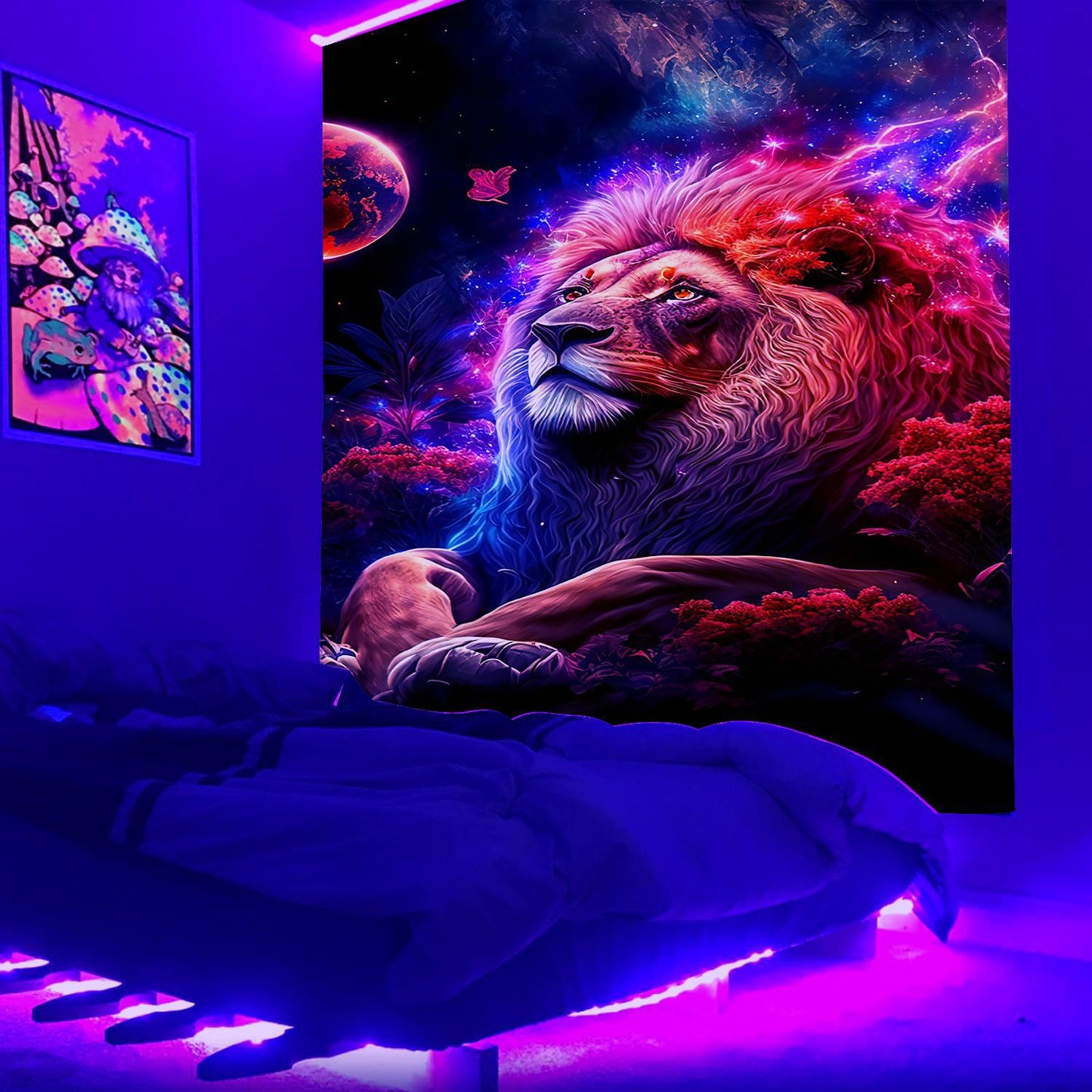 Wildlife flaming Schwarzlichtposter
