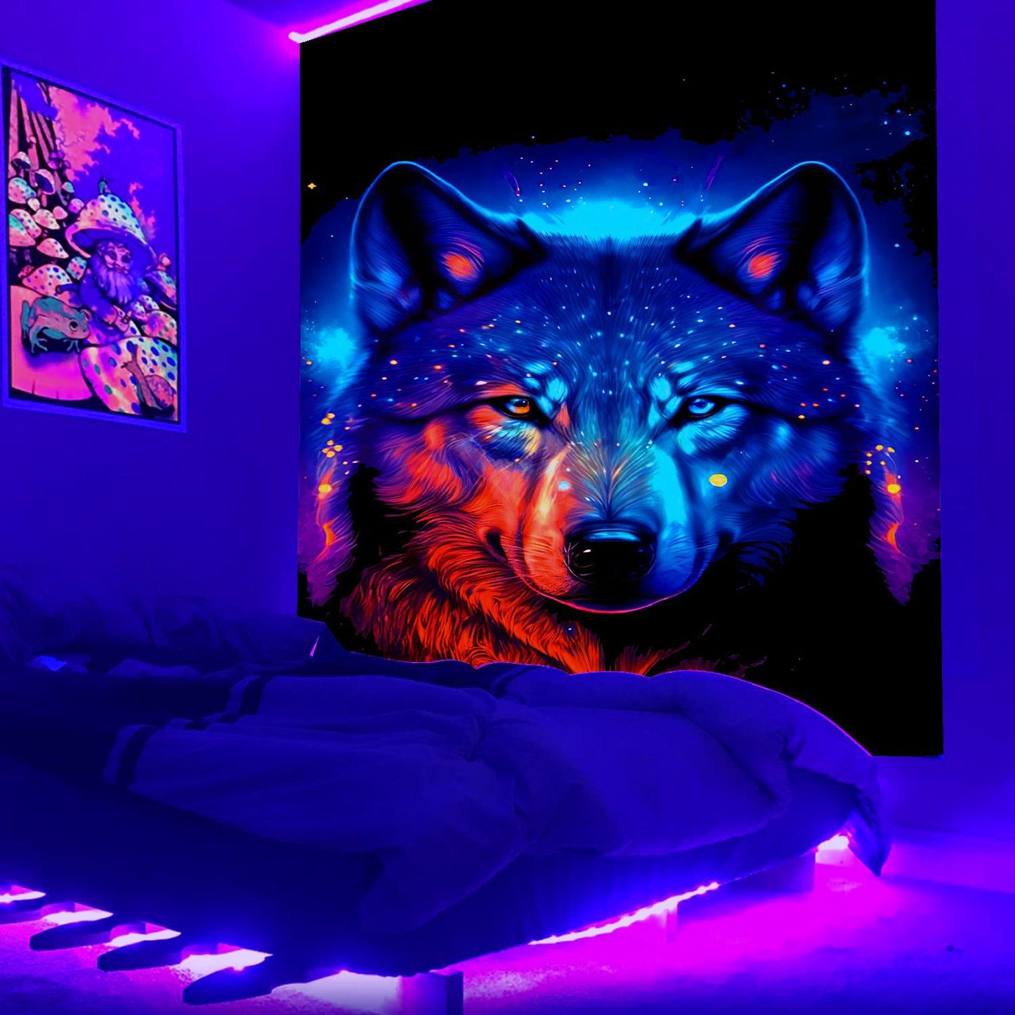 Wildlife flaming Schwarzlichtposter