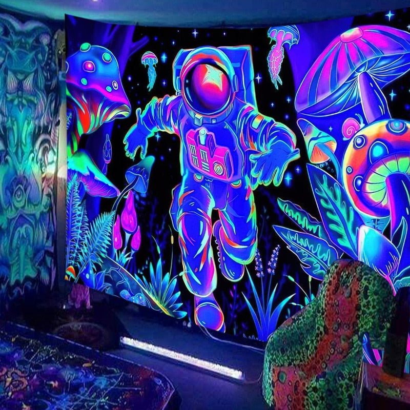 Animals Hippie Psychedelic Schwarzlichtposter