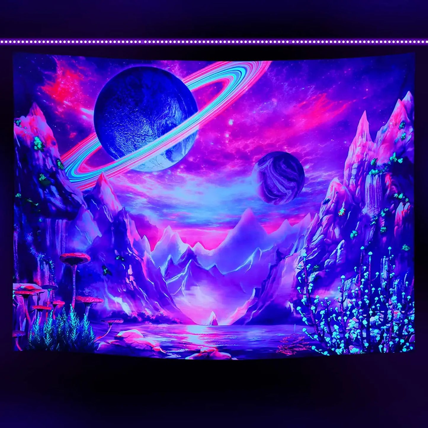 Planet Sky Blacklight Poster