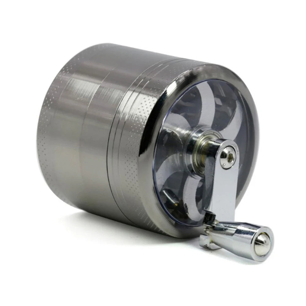 4-lagiger Tabak- & Kräutergrinder – 40 mm Handkurbel