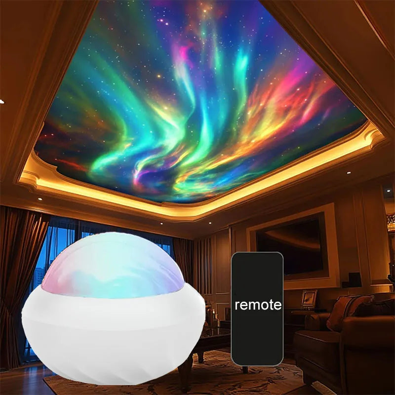 Aurora 360 – RGB-Nordlicht-Projektor mit Fernbedienung
