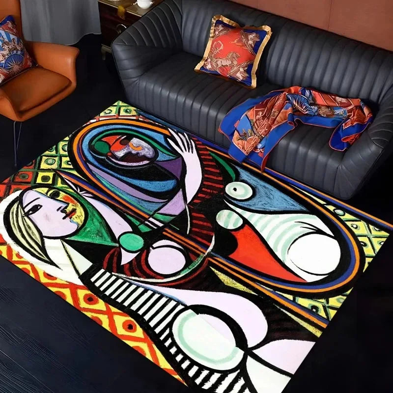 Picasso-Style Abstrakt-Teppich