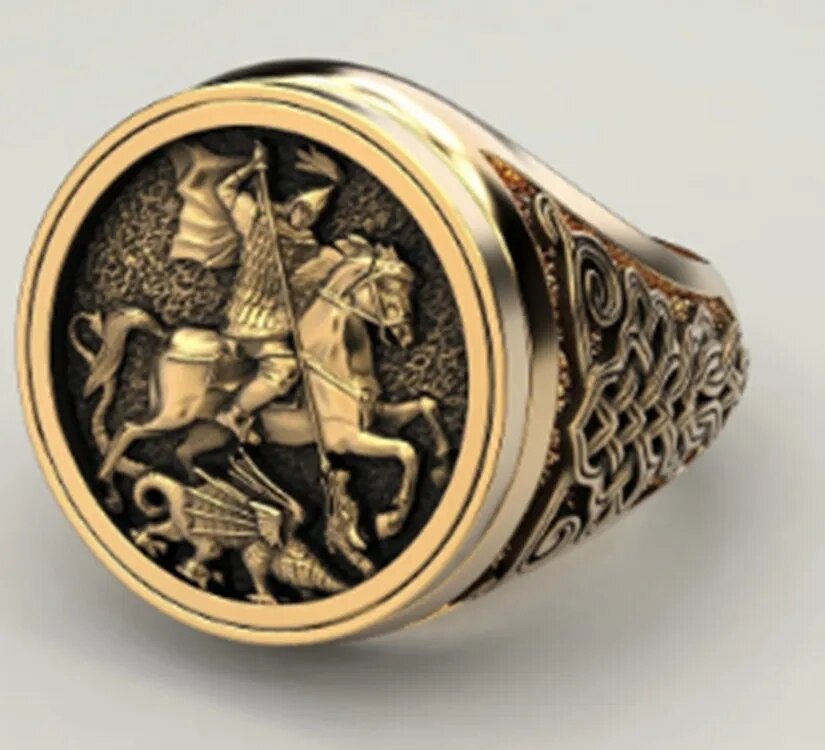 Vintage Ring - Trendige Symbole und Muster