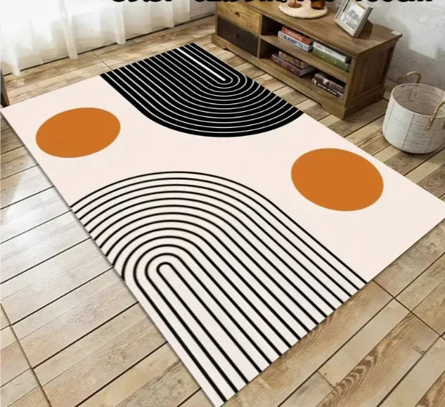 Geometrischer Abstrakt-Teppich – Wohnzimmer & Schlafzimmer