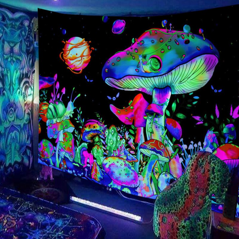 Animals Hippie Psychedelic Schwarzlichtposter