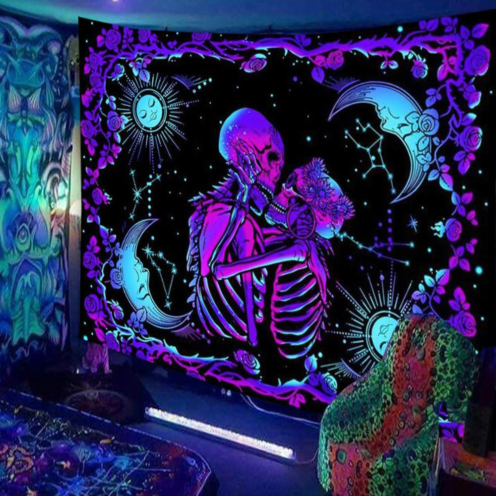 Animals Hippie Psychedelic Schwarzlichtposter