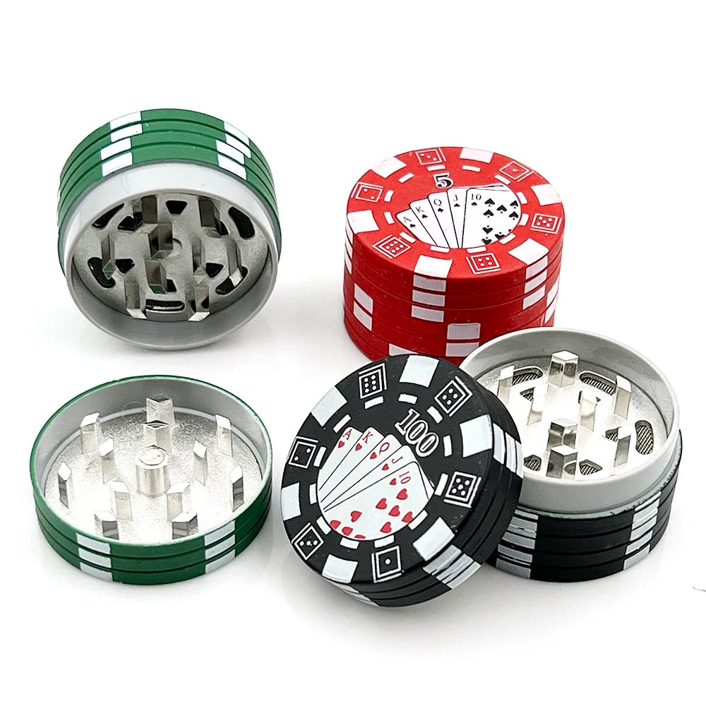 Poker Grinder – 3-teiliger Tabak- & Kräuterschneider