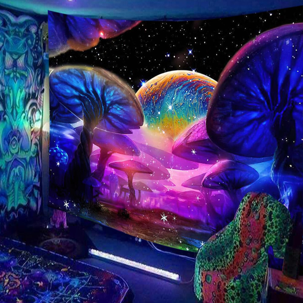 Animals Hippie Psychedelic Schwarzlichtposter