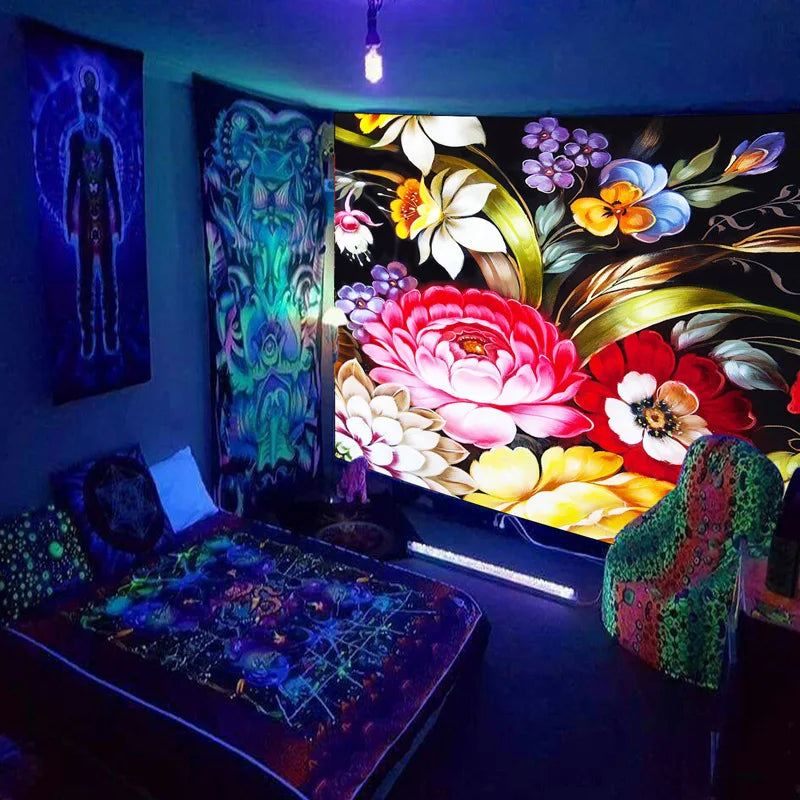 World for Hallus black light poster