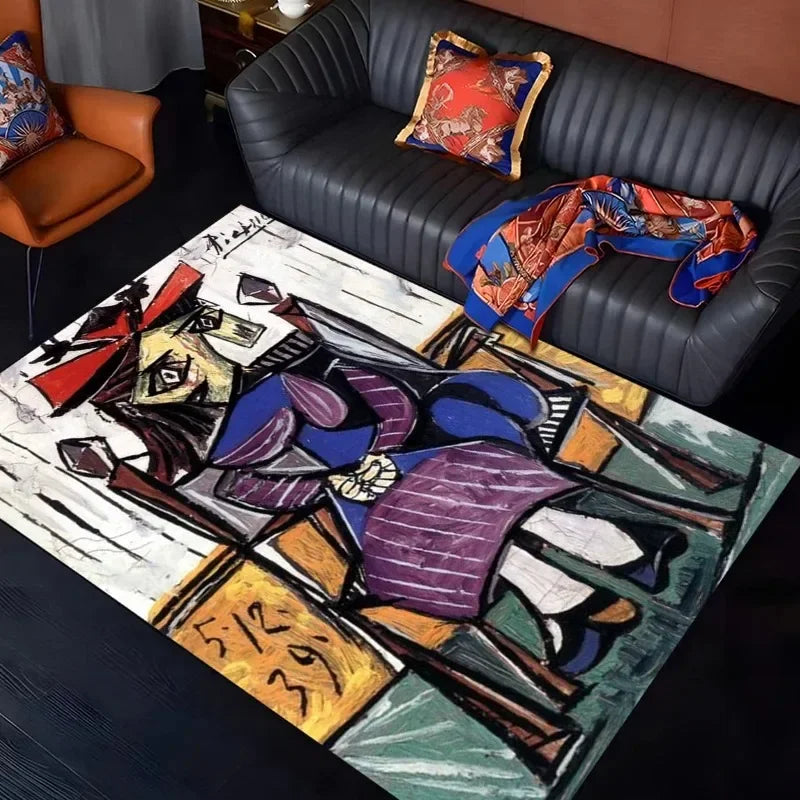 Picasso-Style Abstrakt-Teppich