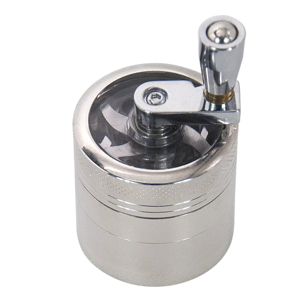 4-lagiger Tabak- & Kräutergrinder – 40 mm Handkurbel