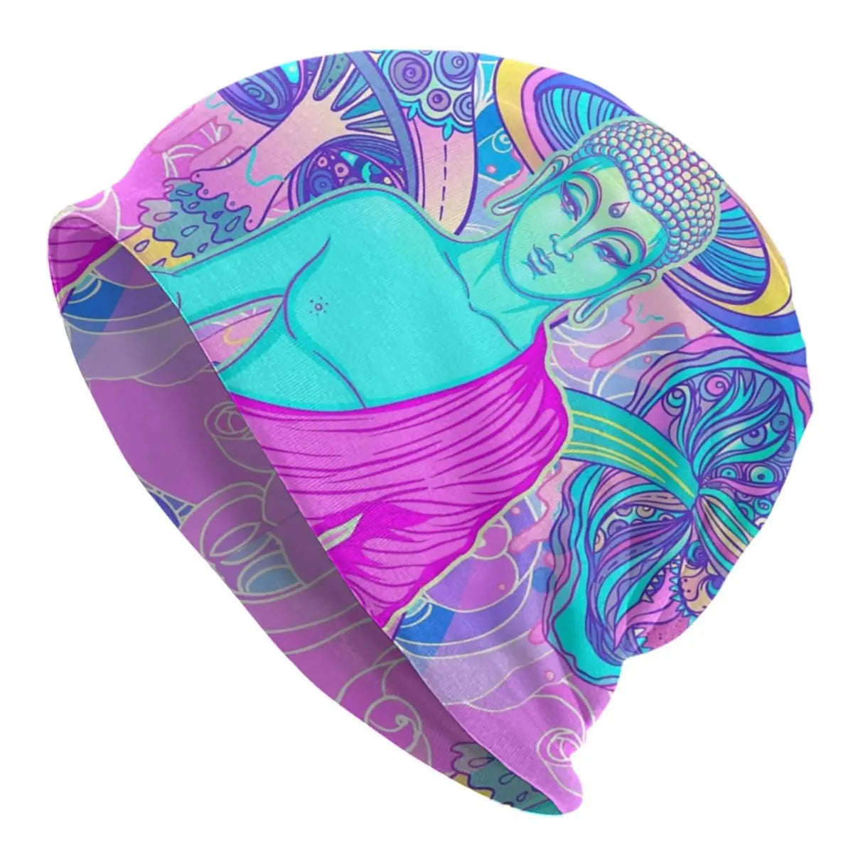 Psychedelic Skull Beanie – Trippy Wintermütze