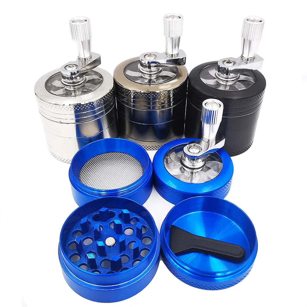 4-lagiger Tabak- & Kräutergrinder – 40 mm Handkurbel