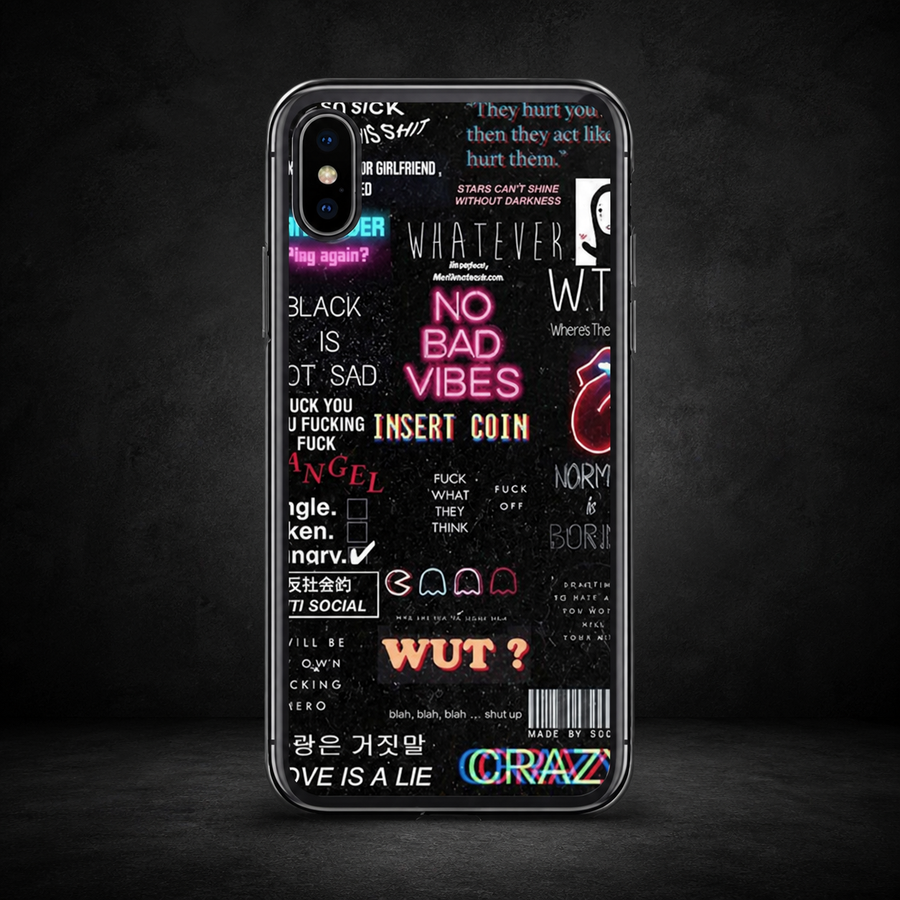 No bad vibes iPhone case
