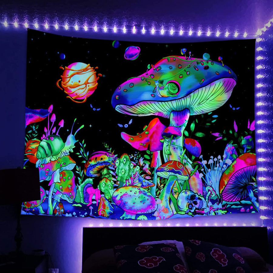 Psychedelic Light Flourescent black light poster