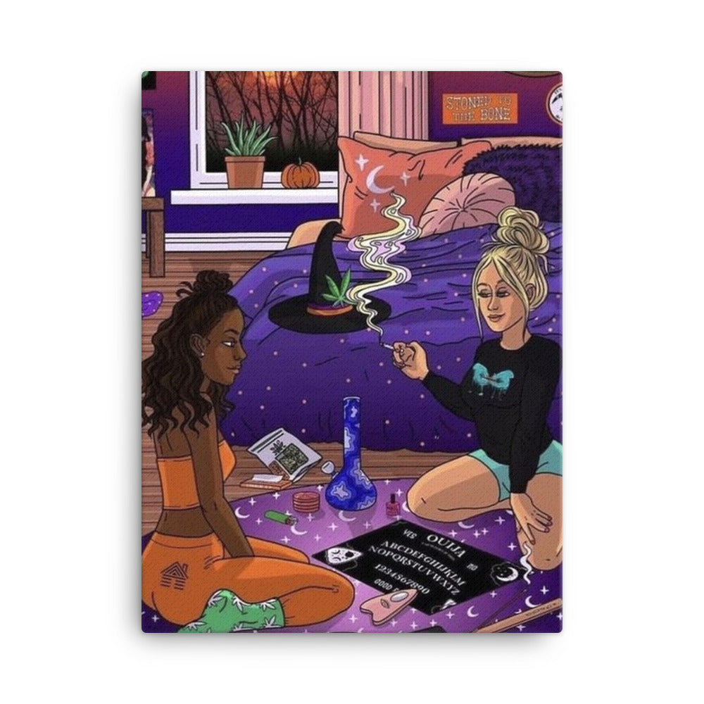 Two Girls - One Bong - Leinwand