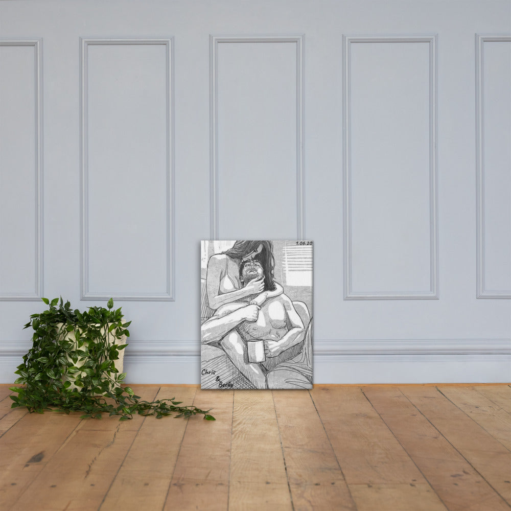 Personalisiere deine Leinwand mit Name & Jahrestag
