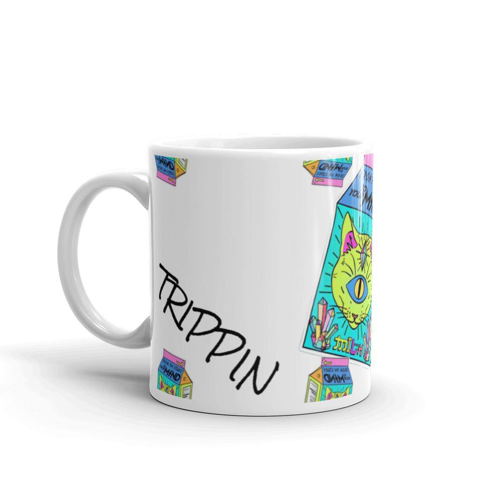 Trippin Löscher Weiße, glänzende Tasse