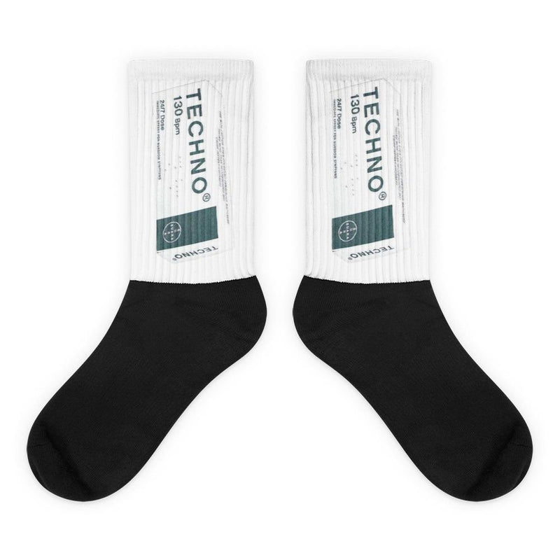 Techno Socken als Streetwear Geschenkidee für Raver und Clubfans von NiZED