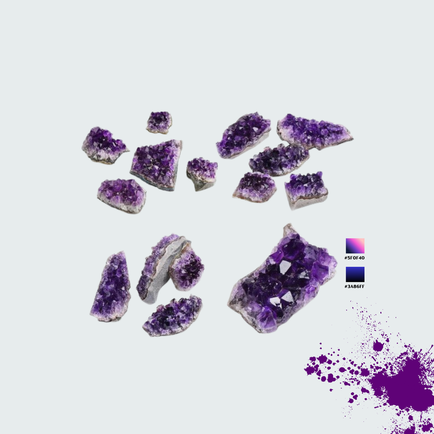 Spirituelle Amethyste und Crystals als Deko oder Accessoire