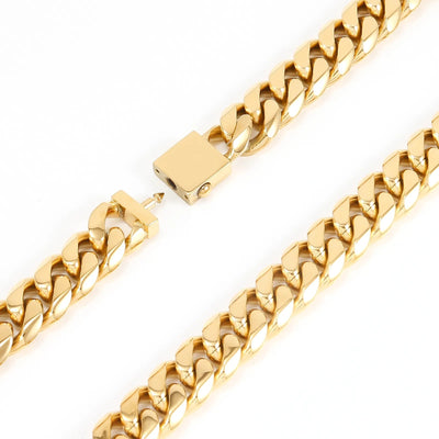 16mm Goldene Miami Halskette - Produktbild 8 - NiZED