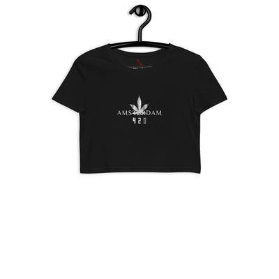 420 Amsterdam Bio Crop Top von NiZED als Crop Top, Rave Top und provokantes Streetwear Outfit